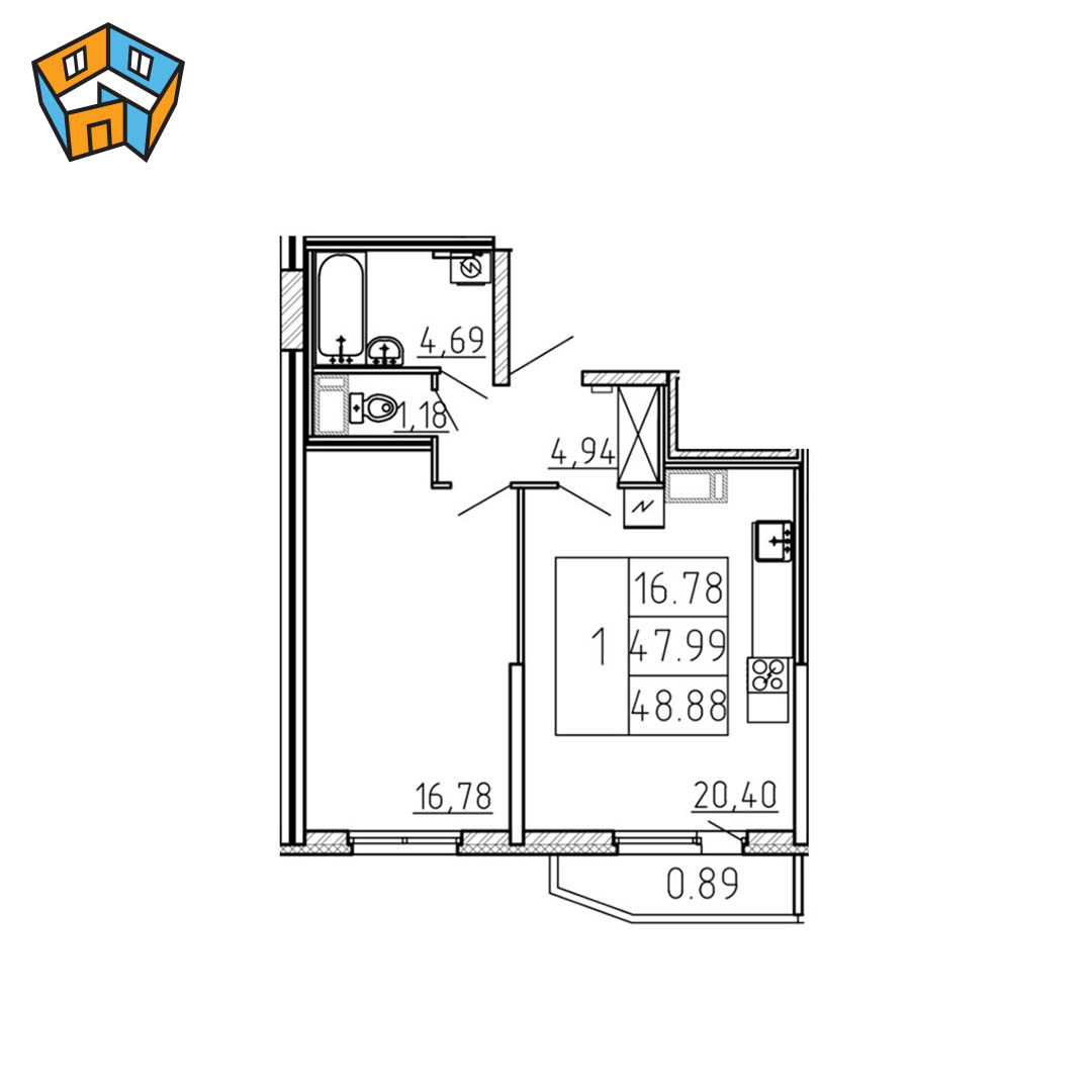Однокомнатная квратира в новостройке в приморском районе СПб купить